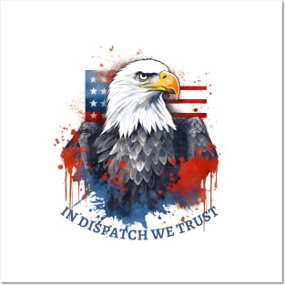 In Dispatch We Trust 4th of July 911 Dispatcher Gift for Thin Gold Line First Responders Posters and Art